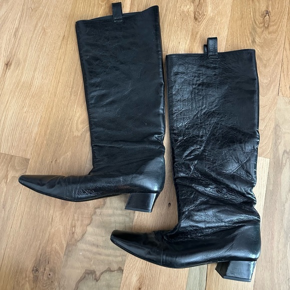 By Far Remy Crinkle Patent Leather Tall Boots - Picture 5 of 8